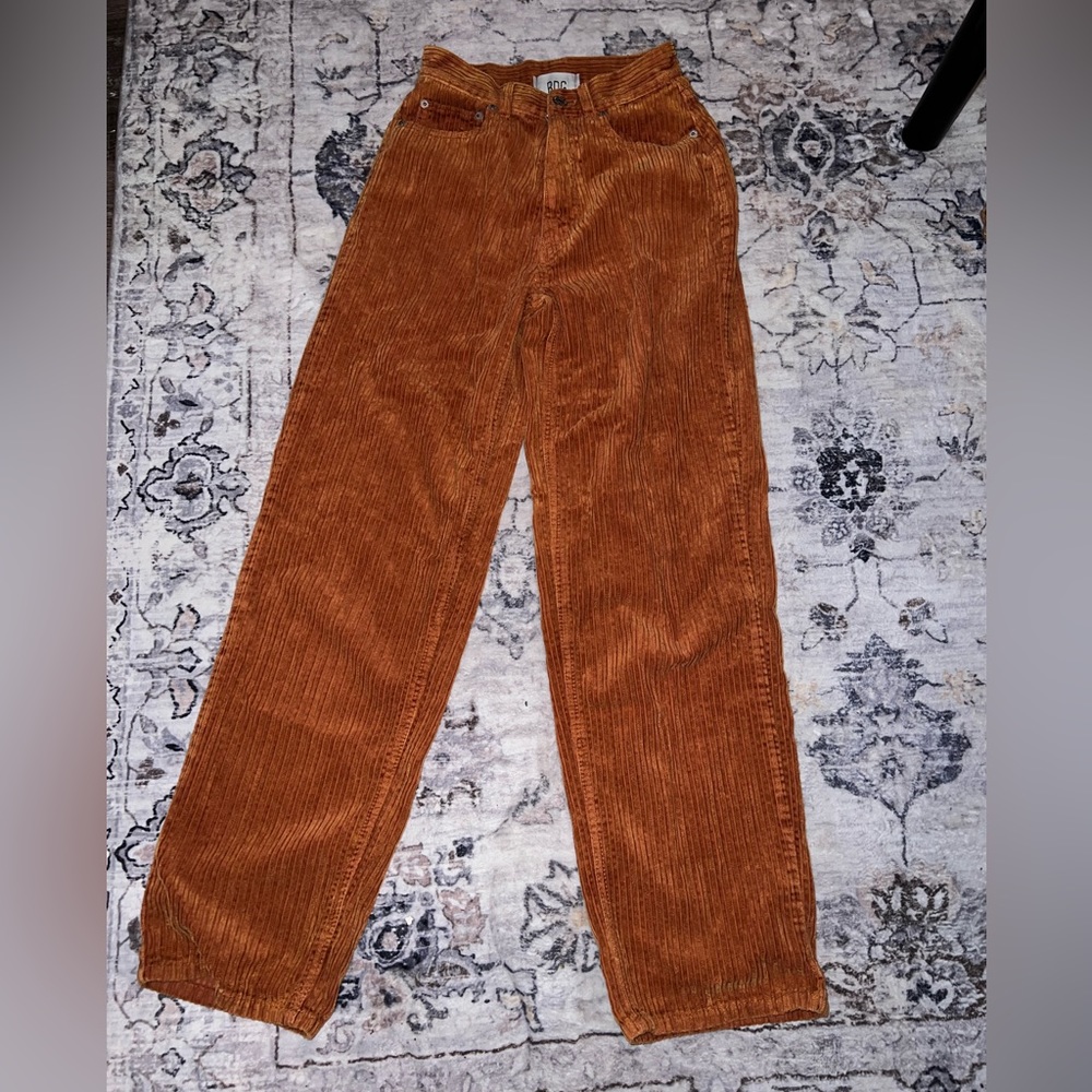 BDG BURNT ORANGE/PUMPKIN SPICE HIGH RISE BAGGY CORDUROY PANTS